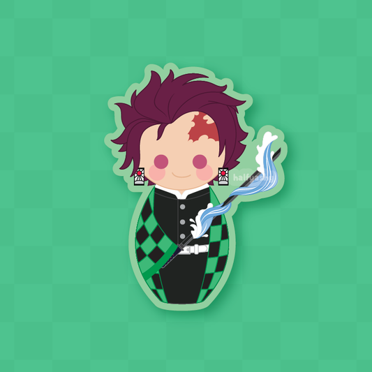 Water Breathing Kokeshi Vinyl Sticker