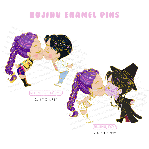 Rujinu Kissing Cuties Enamel Pins [PRE-ORDER]