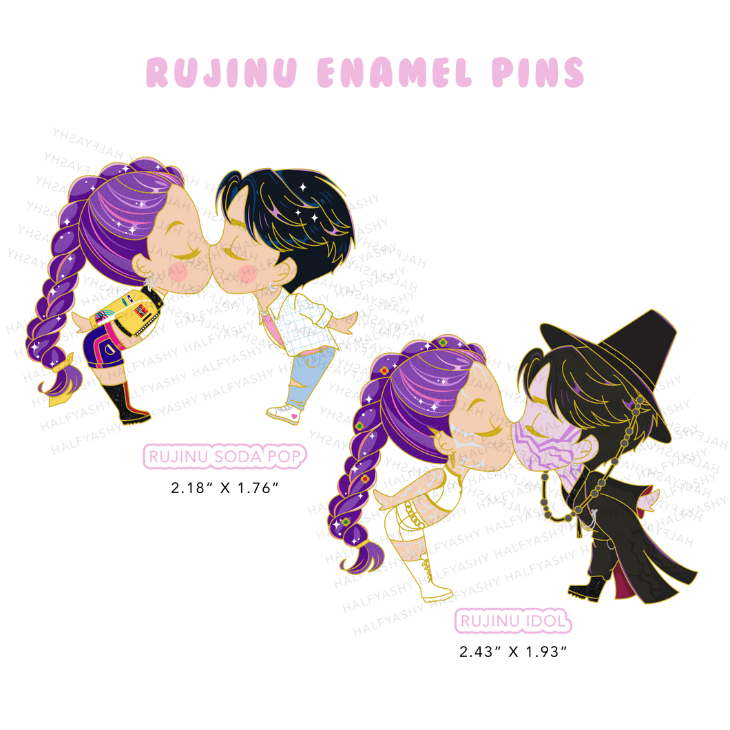 Rujinu Kissing Cuties Enamel Pins [PRE-ORDER]