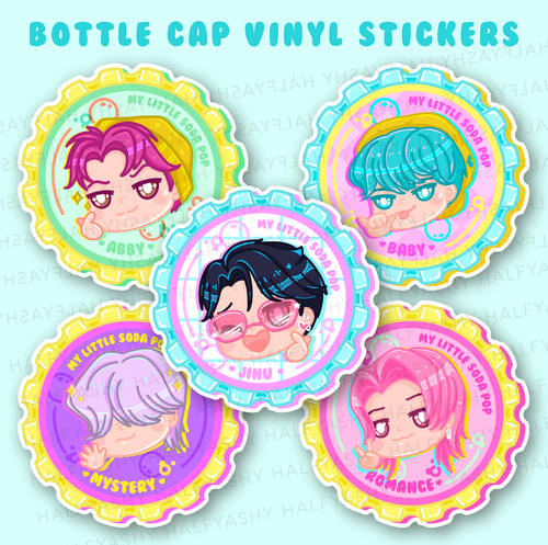 Bottle Cap Vinyl Stickers [Pre-Order]