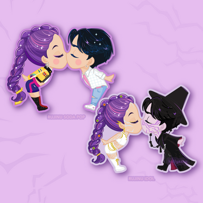 Rujinu Idol Kissing Cuties Vinyl Stickers