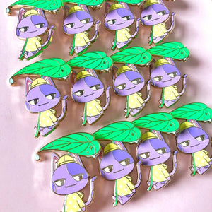 Rainy Day Purple Cat Enamel Pin