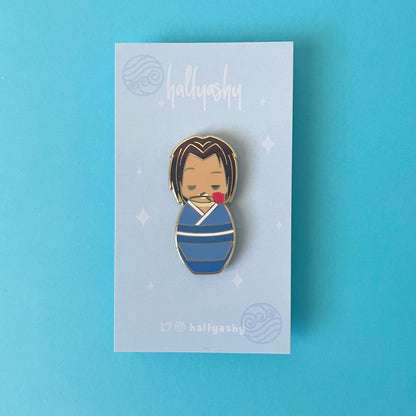 Kokeshi Rose Variant Enamel Pin