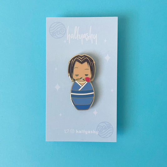Kokeshi Rose Variant Enamel Pin