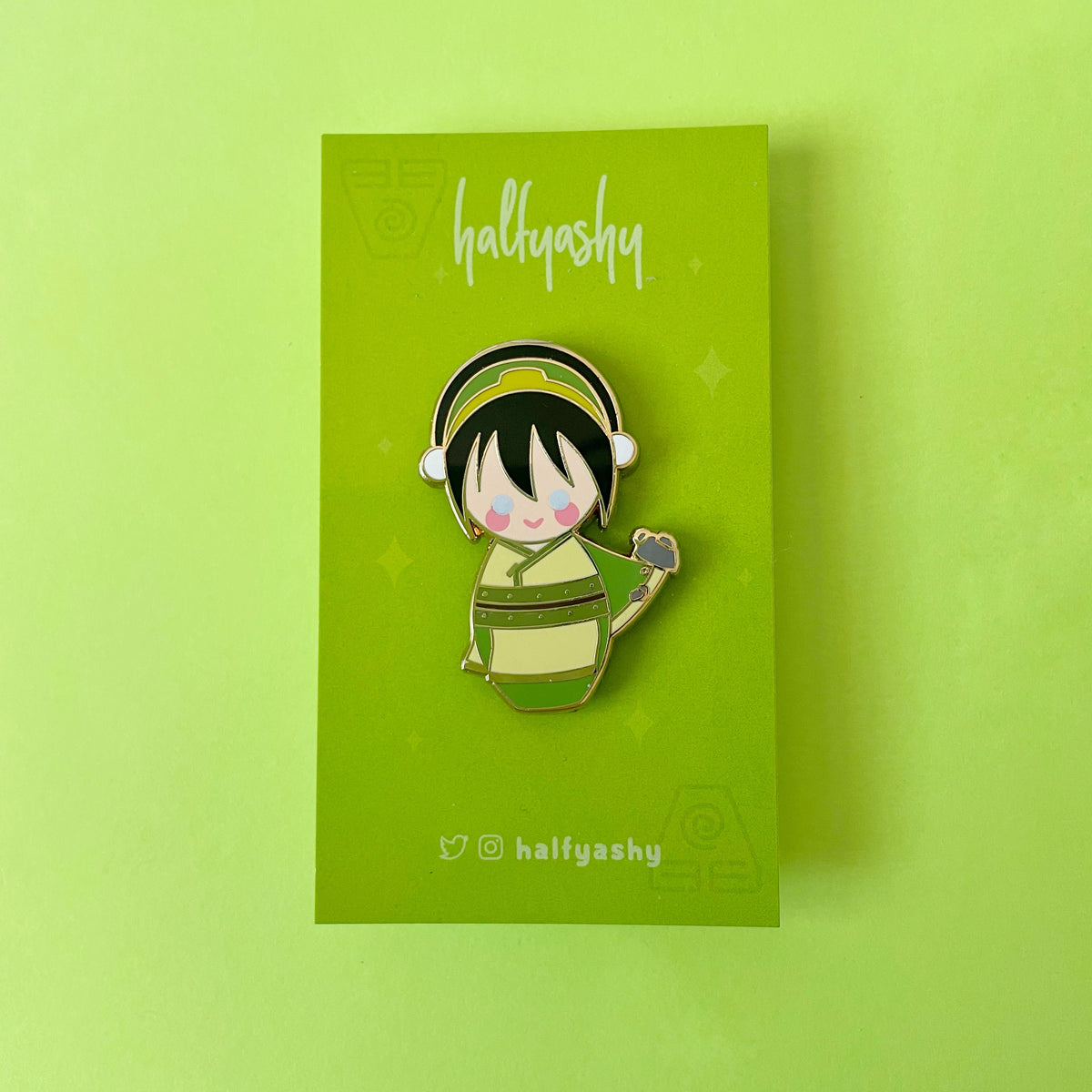 Kokeshi Earth Girl Enamel Pin