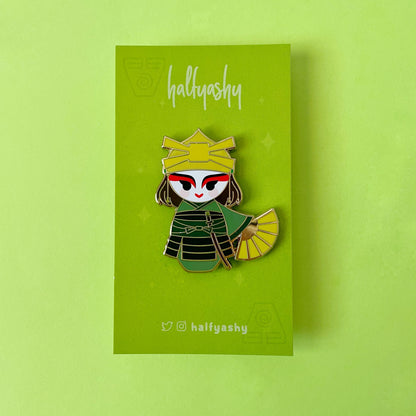 Kokeshi Fan Girl Enamel Pin