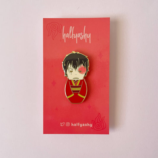 Kokeshi Fire Prince Variant Enamel Pin