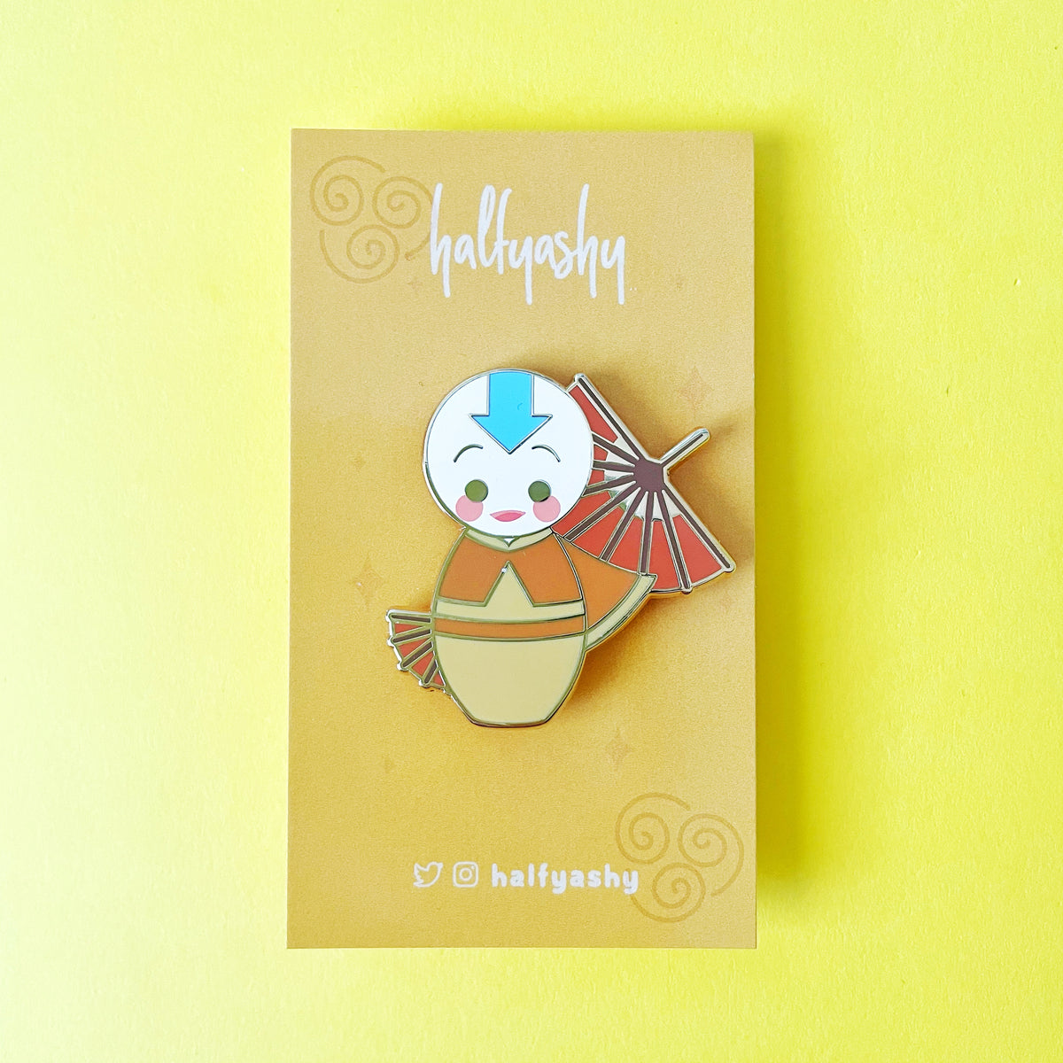 Kokeshi Arrow Boy Enamel Pin
