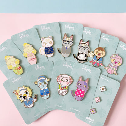 Kokeshi Maid Enamel Pin