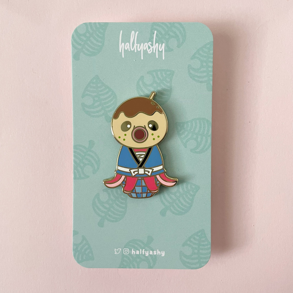 Kokeshi Tako Enamel Pin