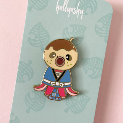 Kokeshi Tako Enamel Pin
