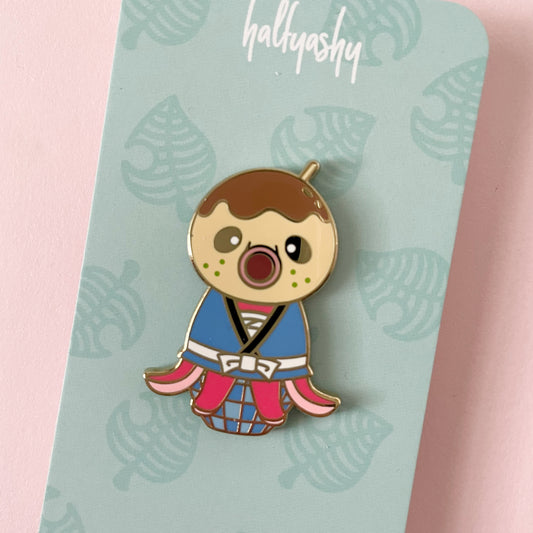 Kokeshi Tako Enamel Pin