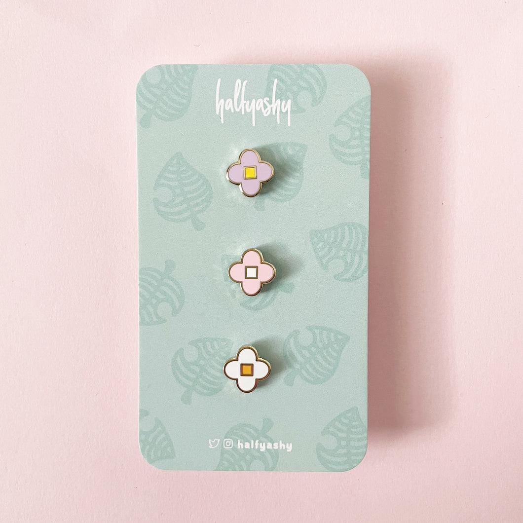 Flower Mini Pins (Set of 3)