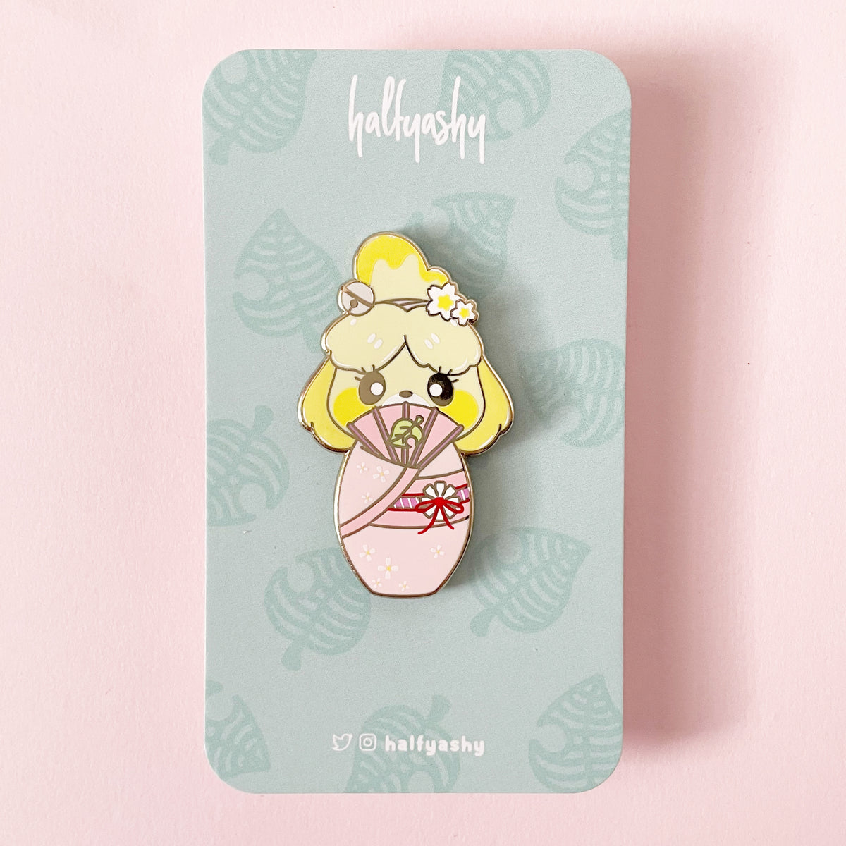 Kokeshi Pink Kimono Enamel Pin