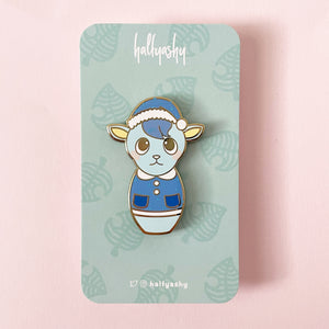 Kokeshi Sleepy Goat Enamel Pin