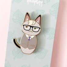 Load image into Gallery viewer, Kokeshi Business Cat Enamel Pin