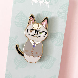 Kokeshi Business Cat Enamel Pin