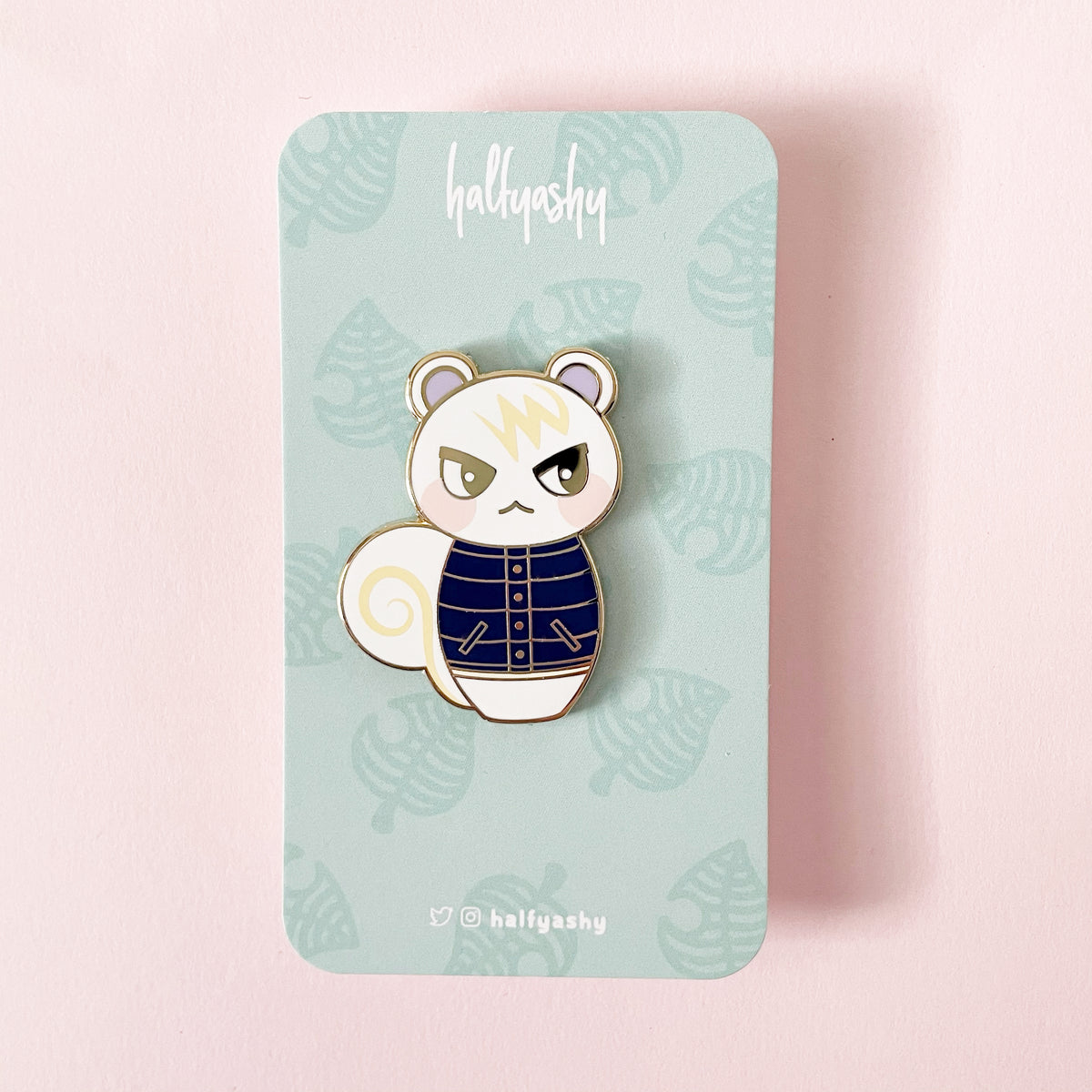 Kokeshi Sassy Squirrel Enamel Pin
