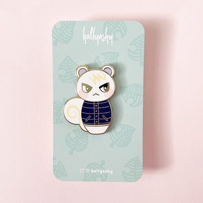 Kokeshi Sassy Squirrel Enamel Pin