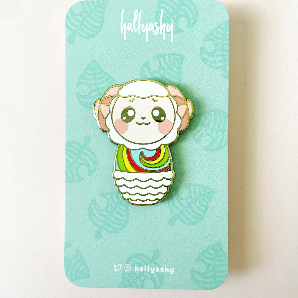 Kokeshi Baby Sheep Enamel Pin