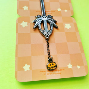 Pumpkin Keyblade Enamel Pin (Black Nickel)