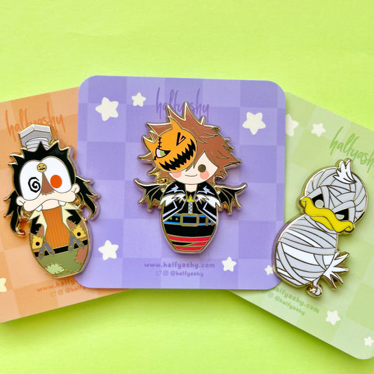 Kokeshi Halloween Duck Enamel Pin