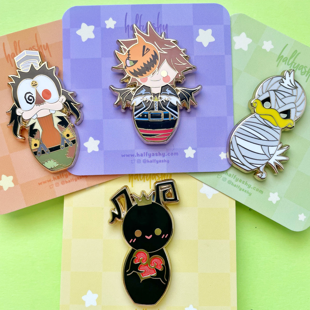 Kokeshi Halloween Boy Enamel Pin