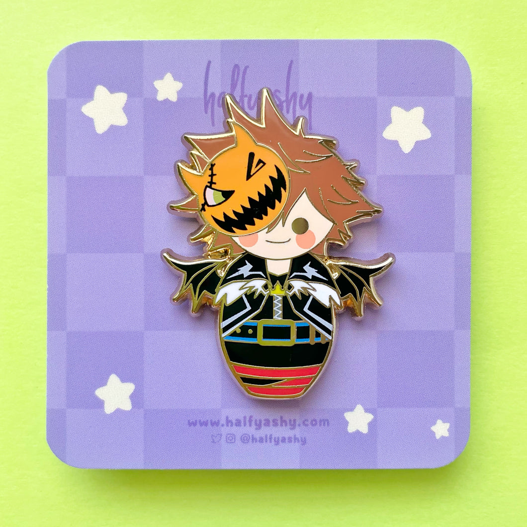 Kokeshi Halloween Boy Enamel Pin