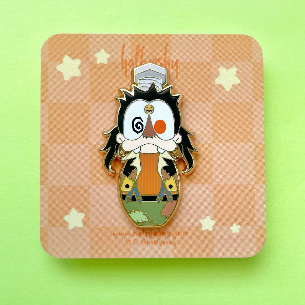 Kokeshi Halloween Dog Enamel Pin