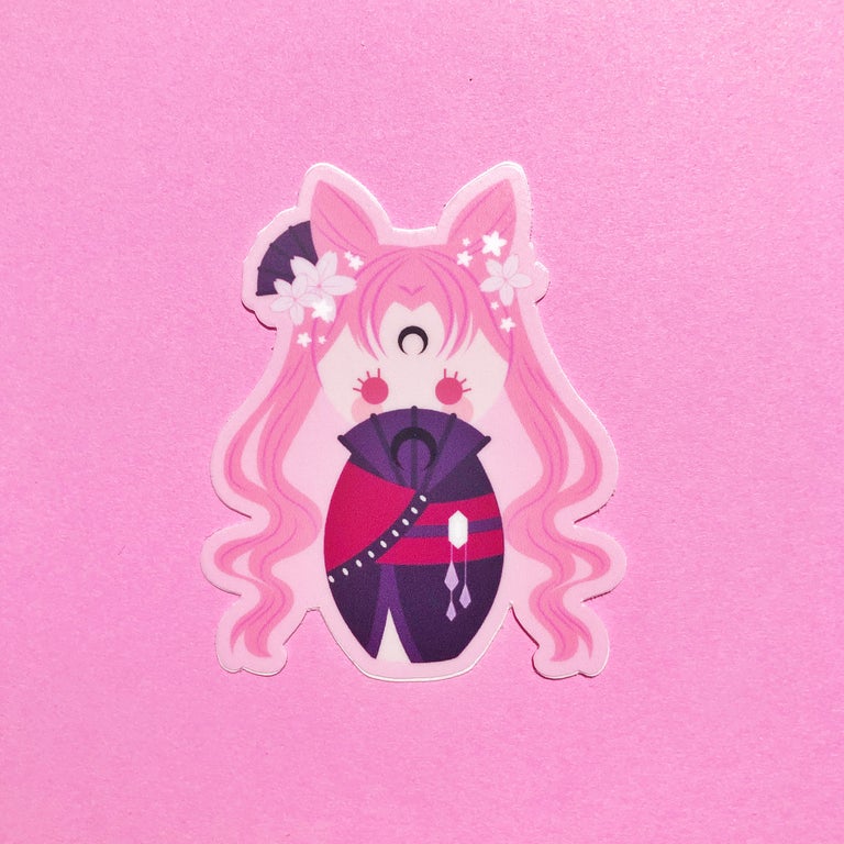 Kokeshi Moonie Vinyl Stickers