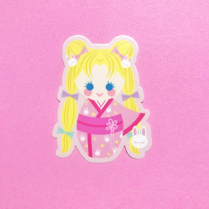 Kokeshi Moonie Vinyl Stickers