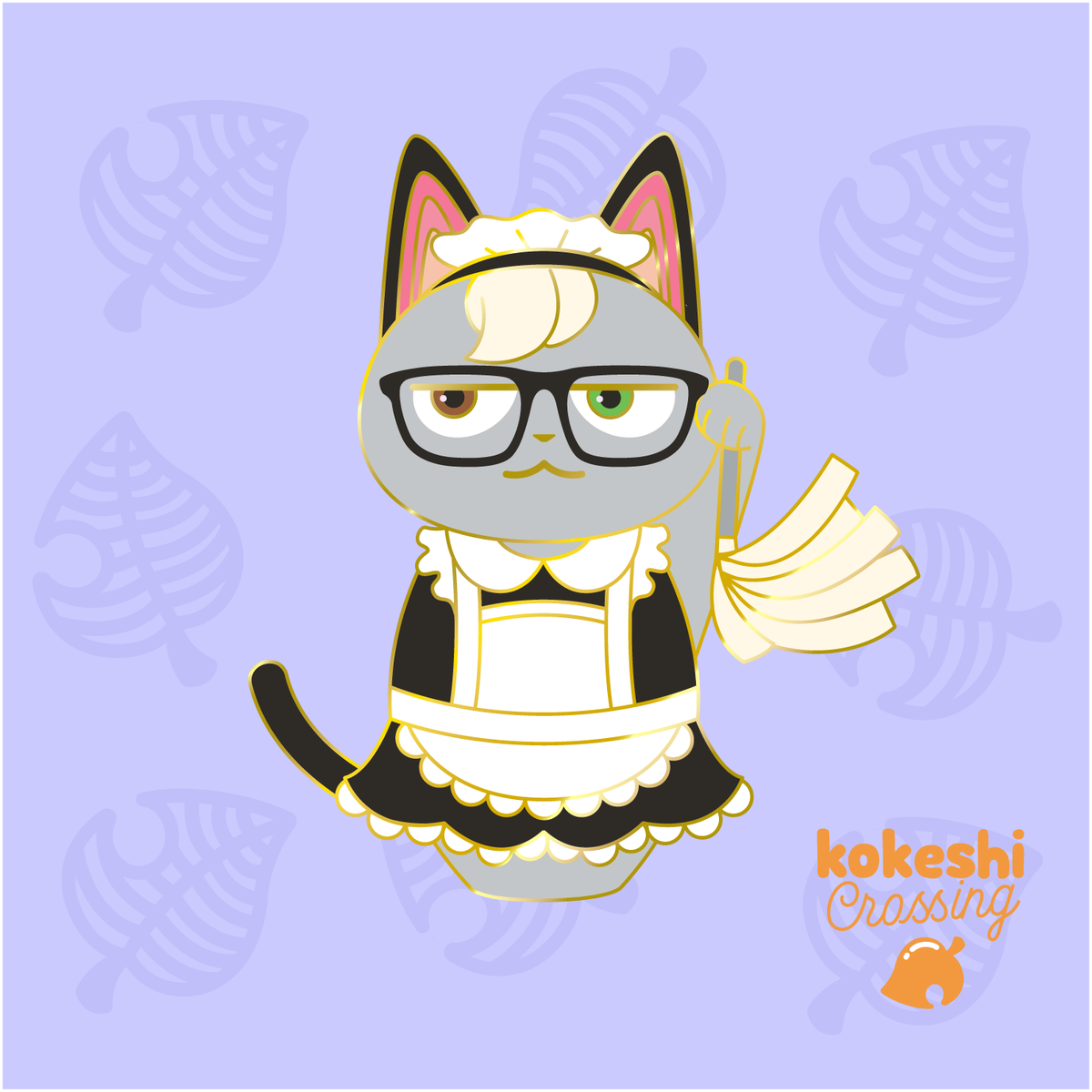 Kokeshi Maid Enamel Pin