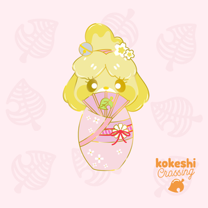 Kokeshi Pink Kimono Enamel Pin