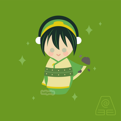 Kokeshi Earth Girl Enamel Pin
