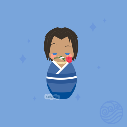 Kokeshi Rose Variant Enamel Pin