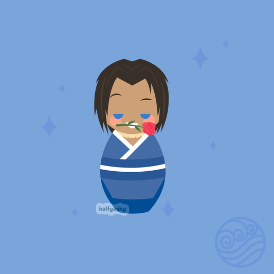 Kokeshi Rose Variant Enamel Pin