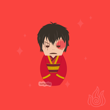 Load image into Gallery viewer, Kokeshi Fire Prince Variant Enamel Pin