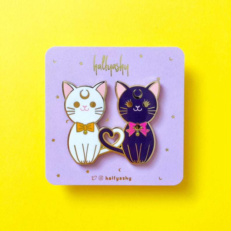 Kokeshi Cats Enamel Pin