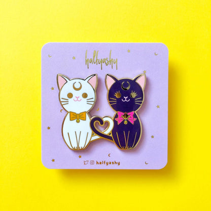 Kokeshi Cats Enamel Pin