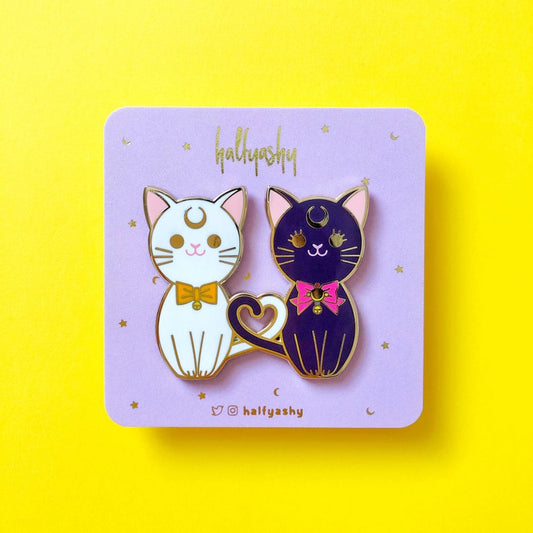 Kokeshi Cats Enamel Pin