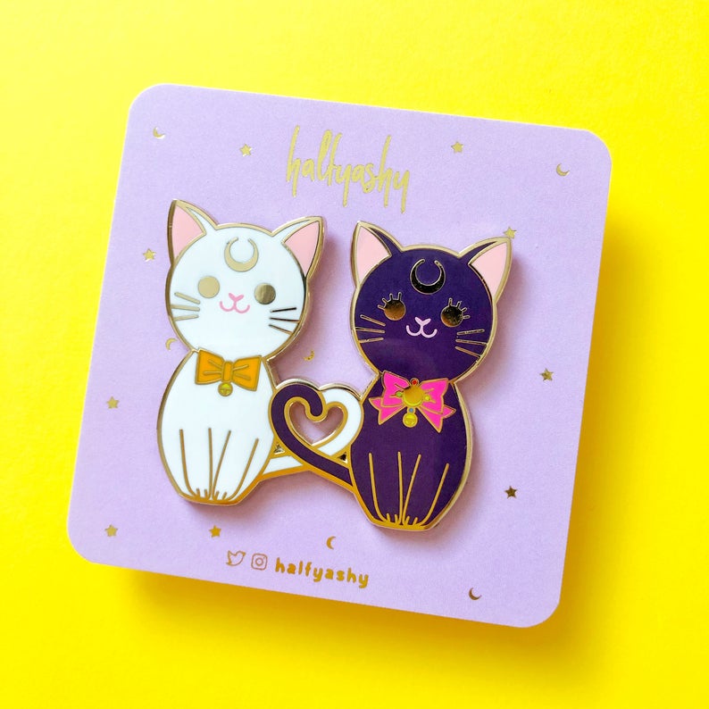 Kokeshi Cats Enamel Pin