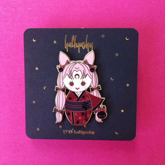 Kokeshi Wicked Lady PJ Kimono Enamel Pin