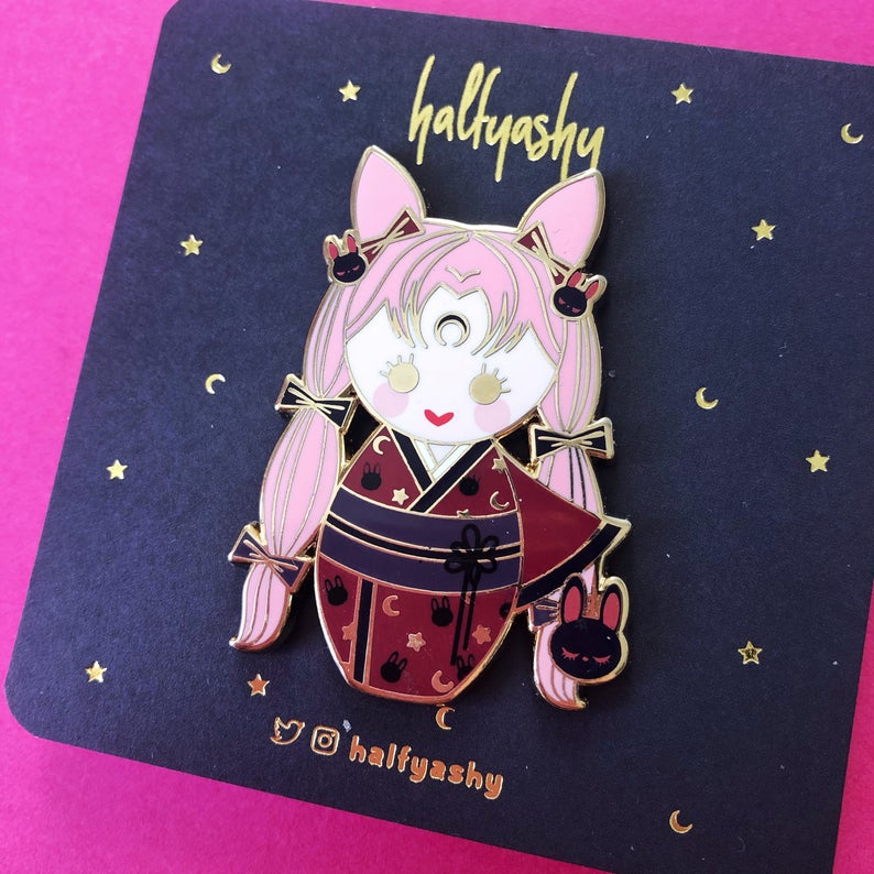 Kokeshi Wicked Lady PJ Kimono Enamel Pin