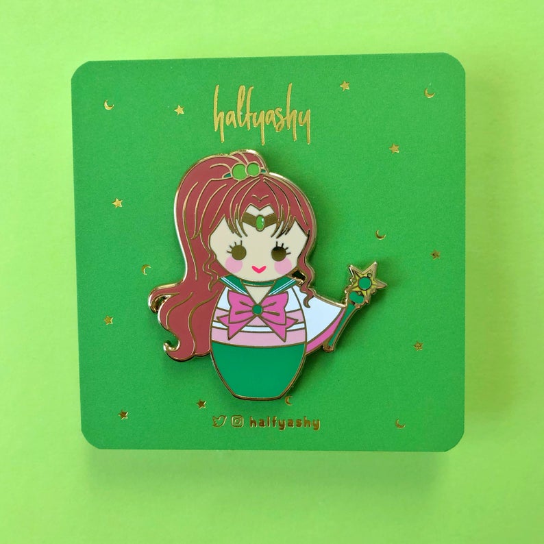 Kokeshi Thunder Enamel Pin