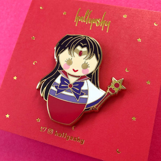 Kokeshi Fire Enamel Pin