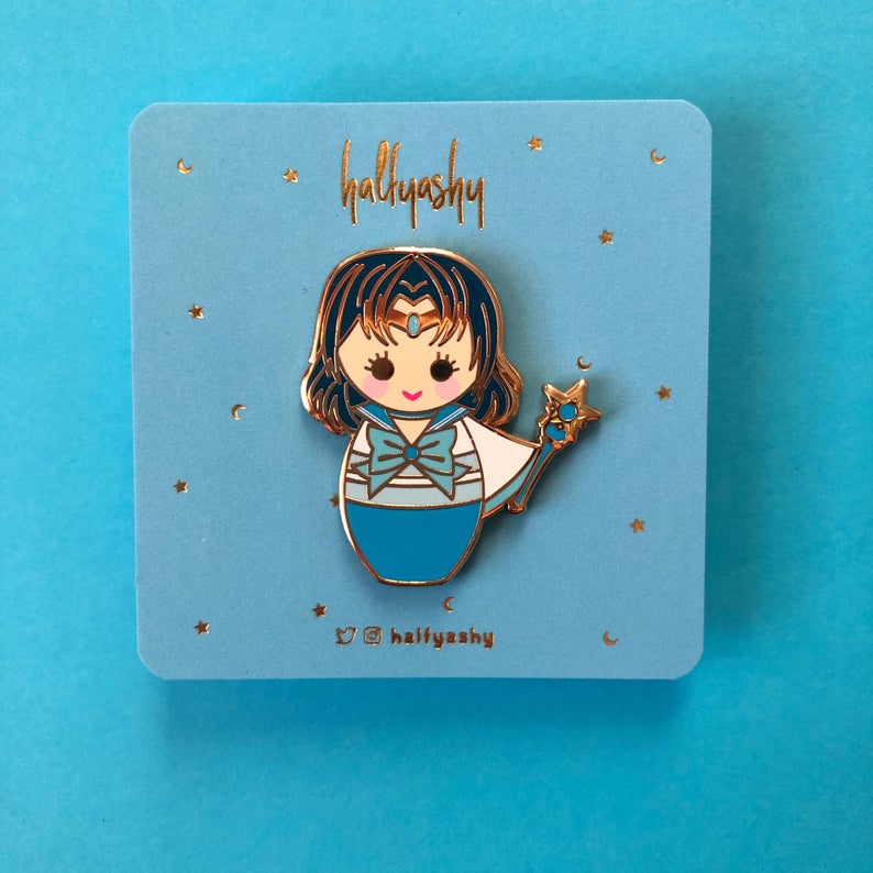 Kokeshi Water Enamel Pin