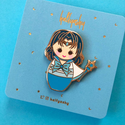Kokeshi Water Enamel Pin
