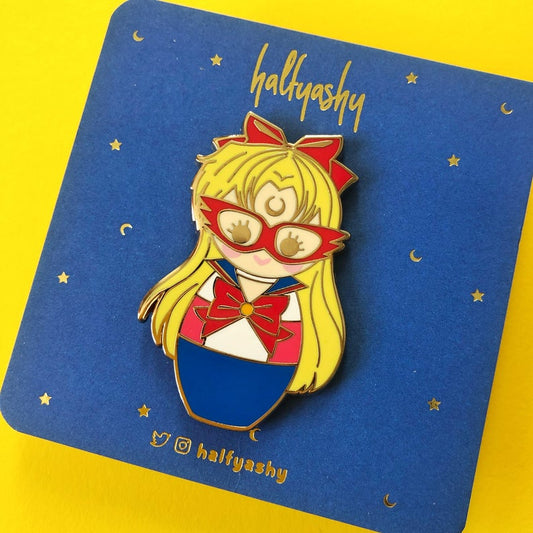 Kokeshi V Enamel Pin