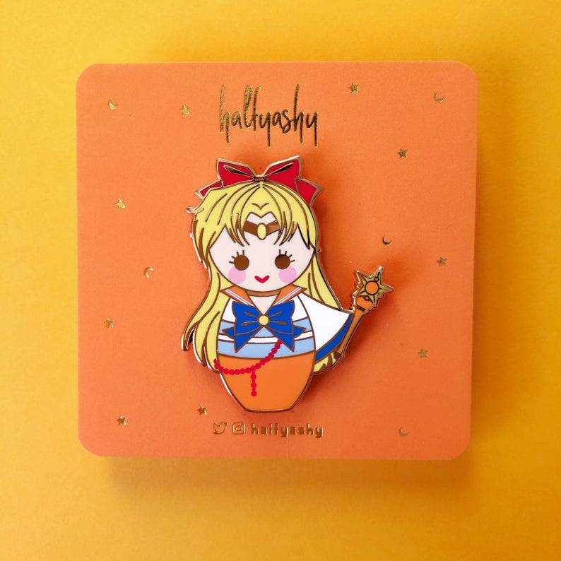 Kokeshi Light Enamel Pin