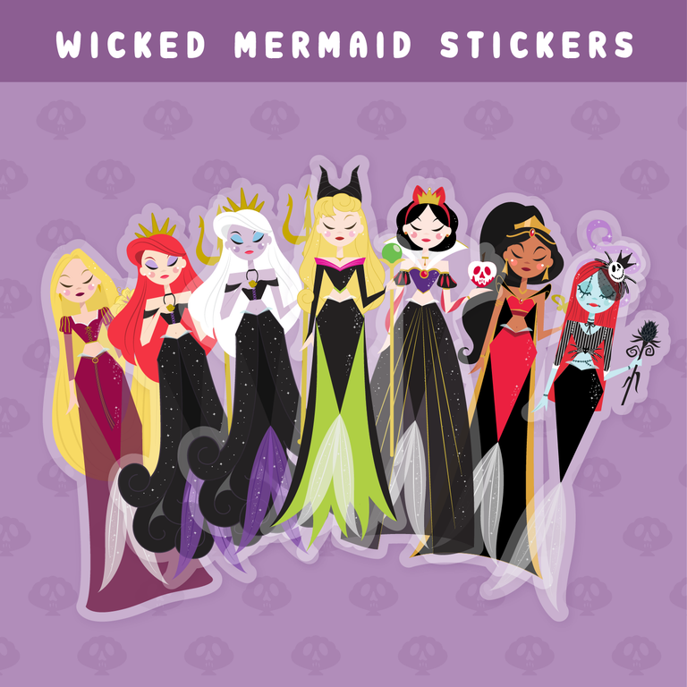 Wicked Mermaid Vinyl Stickers